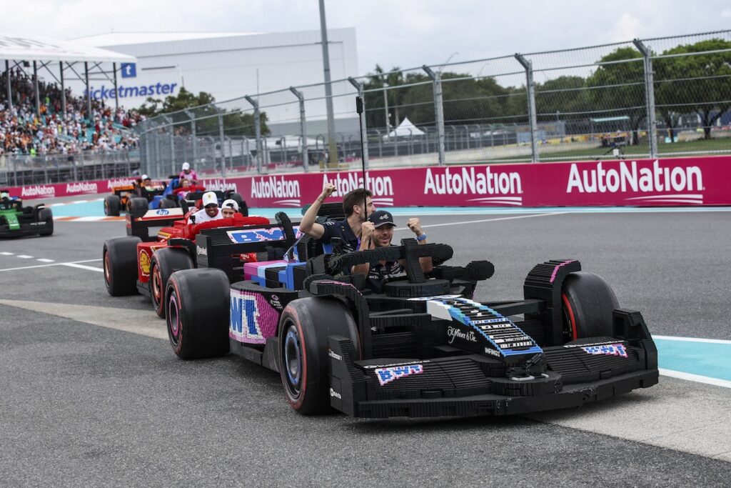 Formula 1 organized a race with life-size Lego cars during the last Miami Grand Prix.