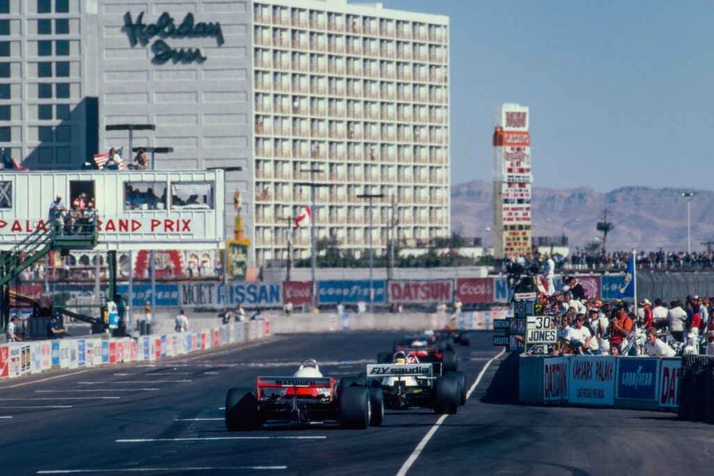 The Caesars Palace Grand Prix took place in a parking lot.