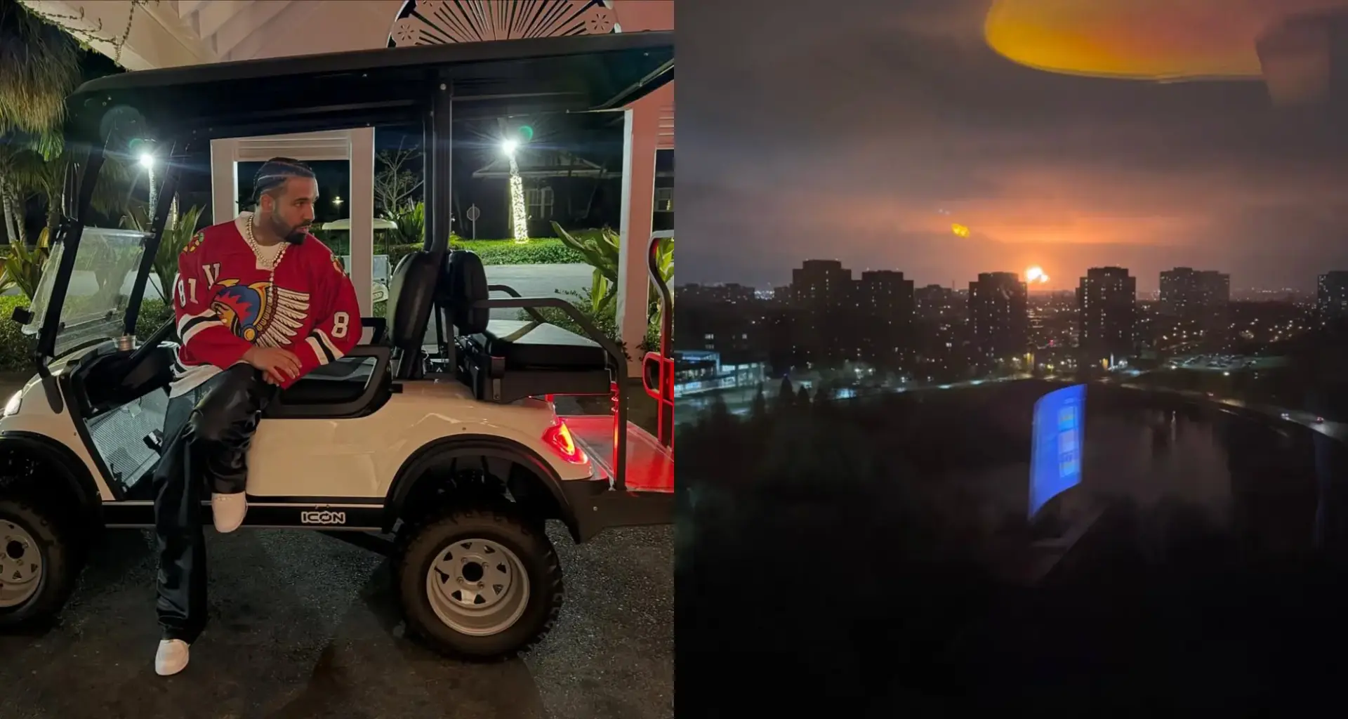Heard an explosion last night? Turns out it’s for Drake’s music video