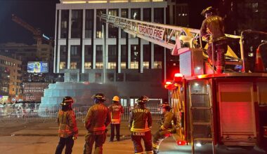 Toronto fire crews hose down, break apart large ice sculpture teasing Drake album after complaints