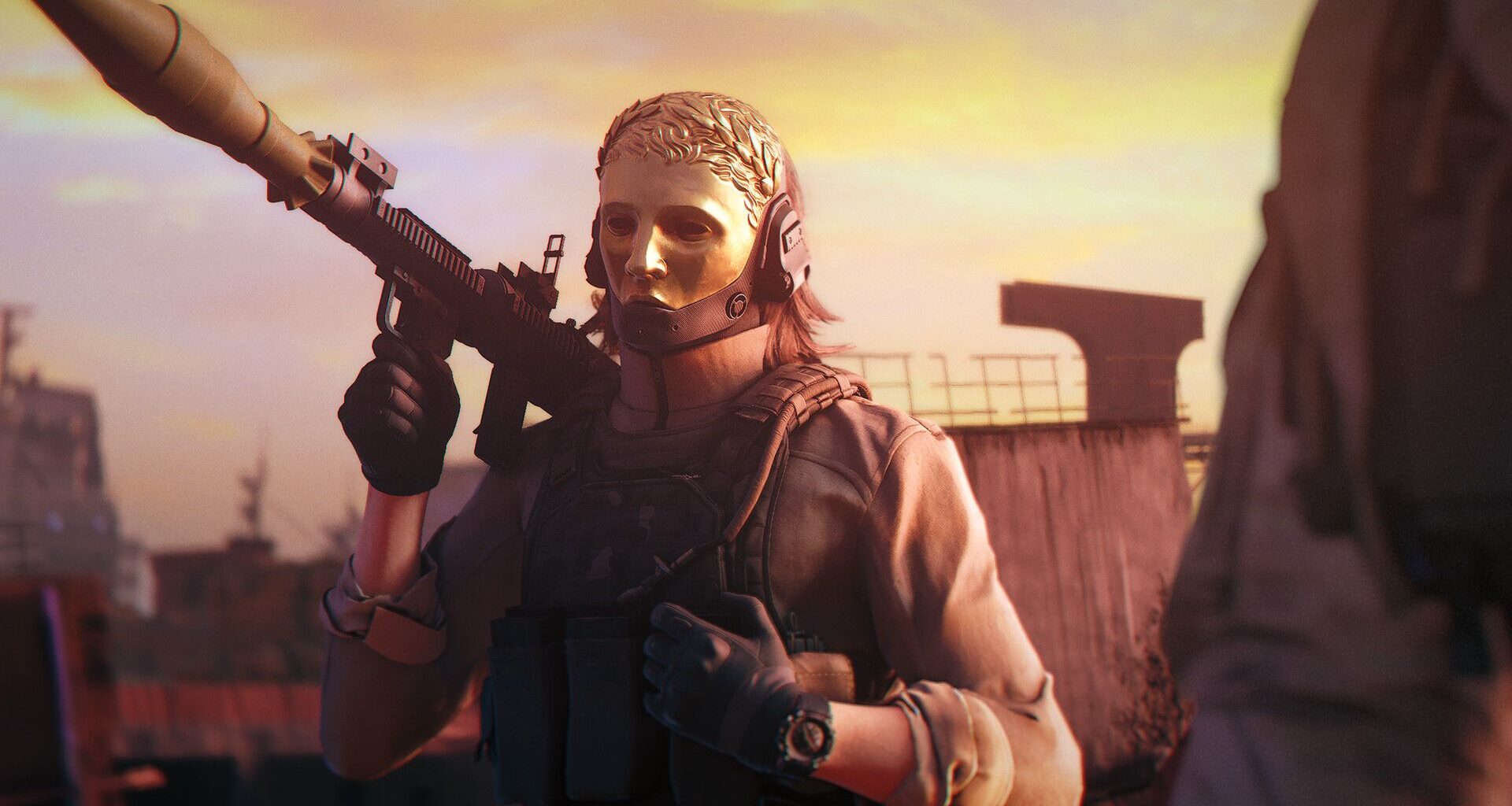 An enemy carrying a rocket launcher in 007 First Light.