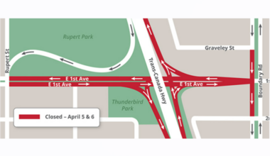Section of East 1st Ave at HWY 1 closed Sunday, Monday