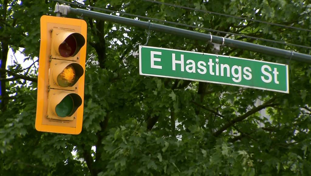 Hastings Street transit upgrades blocking parking near Vancouver-Burnaby border: businesses