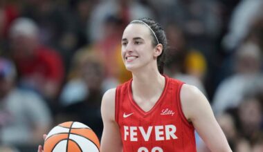 Caitlin Clark returns to court for Indiana Fever after nine months out
