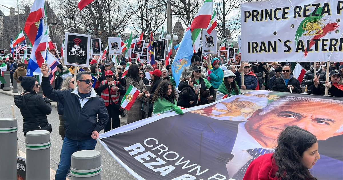 Iranian Canadians march in Ottawa opposing Tehran regime