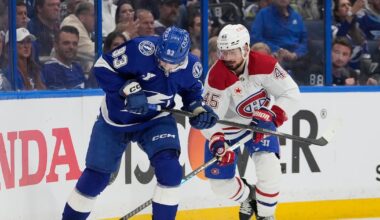 Montreal Canadiens lead Tampa Bay Lightning after one period in Game 1 of playoff series