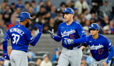 Los Angeles Dodgers belt five homers to rout Toronto Blue Jays in World Series rematch; Max Scherzer exits early