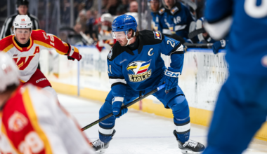 Murphy Makes 50 Saves to Lead Calgary to 5-2 Win over Eagles