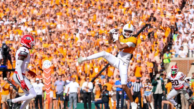 2026 NFL Draft: Panthers select speedy Tennessee WR Chris Brazzell II image