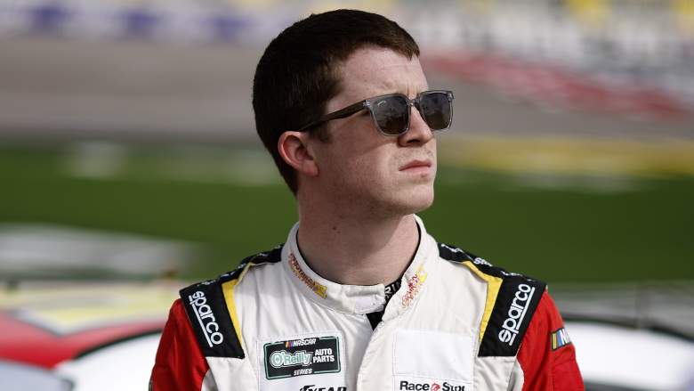 Daniel Dye during NASCAR practice at Las Vegas Motor Speedway wearing sunglasses