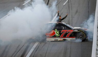Carson Hocevar wins at Talladega as NASCAR CEO backs his bold celebration, sparking fan reaction and debate across the sport.