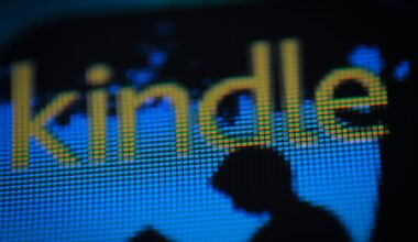 Part of the Kindle application is seen on an iPad.