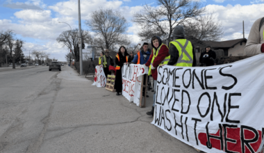 Family, community gather for a vigil to honour Gabe Beardy after he was struck and killed last weekend