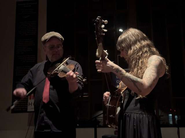 Tony Allen and Meredith Moon perform "Dry Bones" at the Ottawa Grassroots Festival