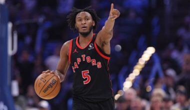 Raptors' Quickley exits regular-season finale with hamstring tightness