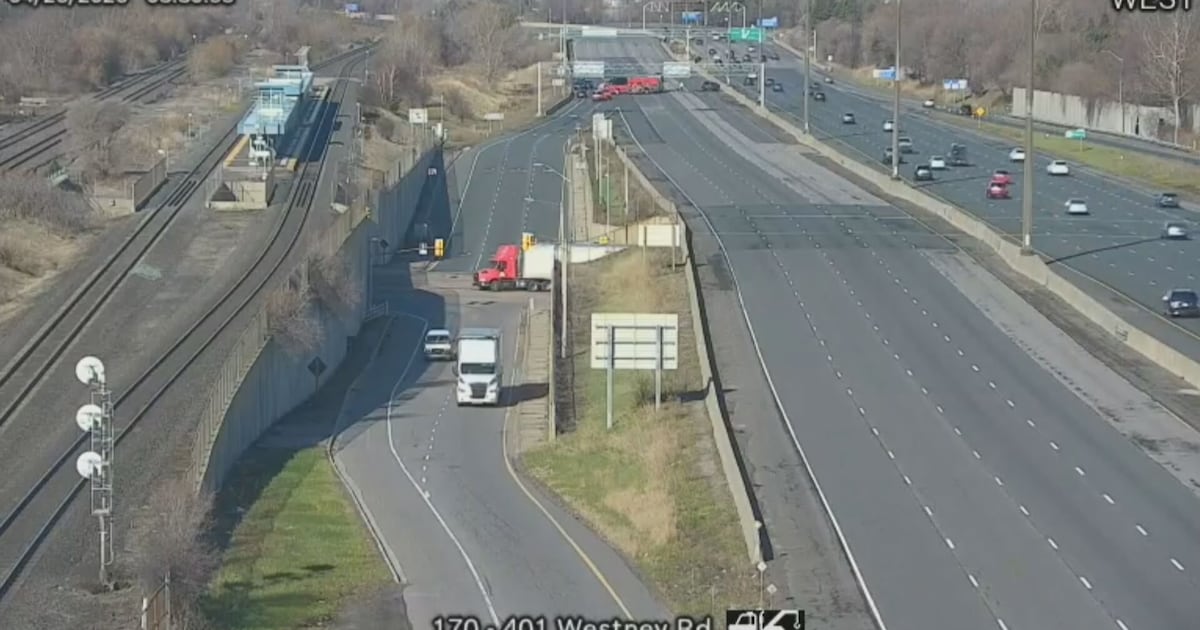 eastbound lanes closed in Pickering