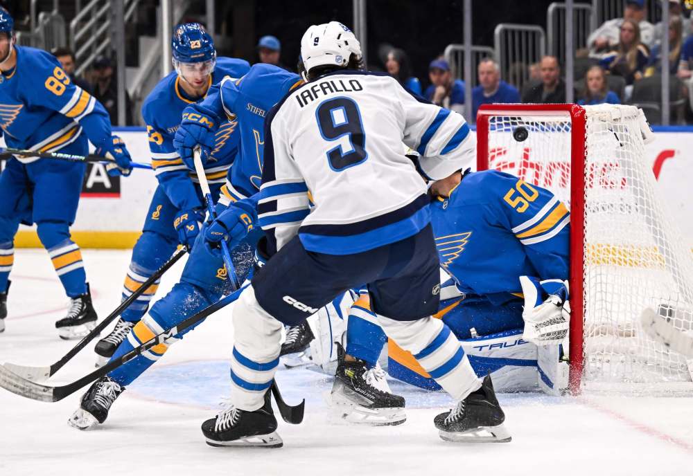 Connor Hamilton / The Associated Press
Winger Alex Iafallo has been promoted to the Jets' top line.