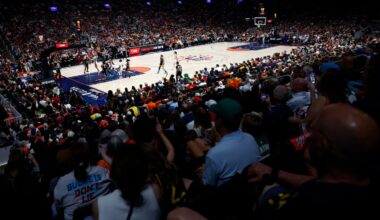 Fans packed TD Garden to watch the Sun play the Indiana Fever last July.
