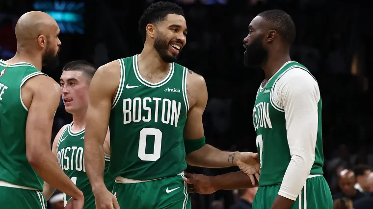 Celtics catch fire from deep, tie NBA record with 29 threes to clinch No. 2 seed image