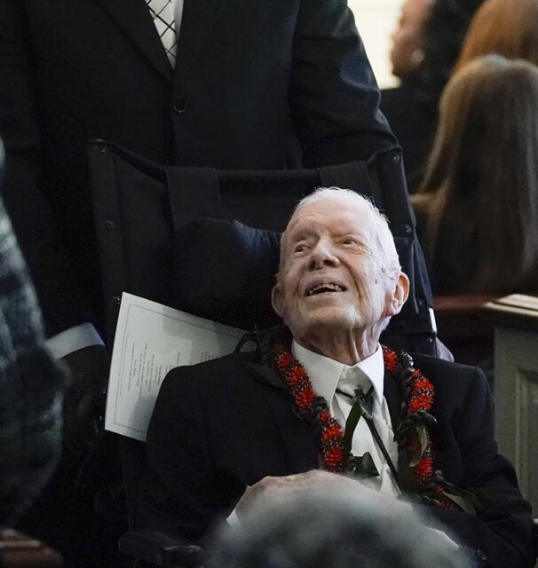 Photo of Jimmy Carter in 2023 at age 99.