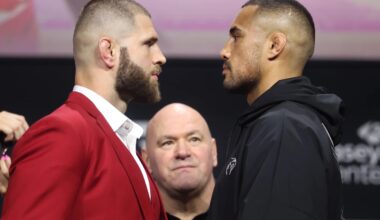 Jiri Prochazka and Carlos Ulberg staredown