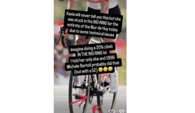 Niewiadoma-Phinney was stuck in big chainring on the entire Mur de Huy