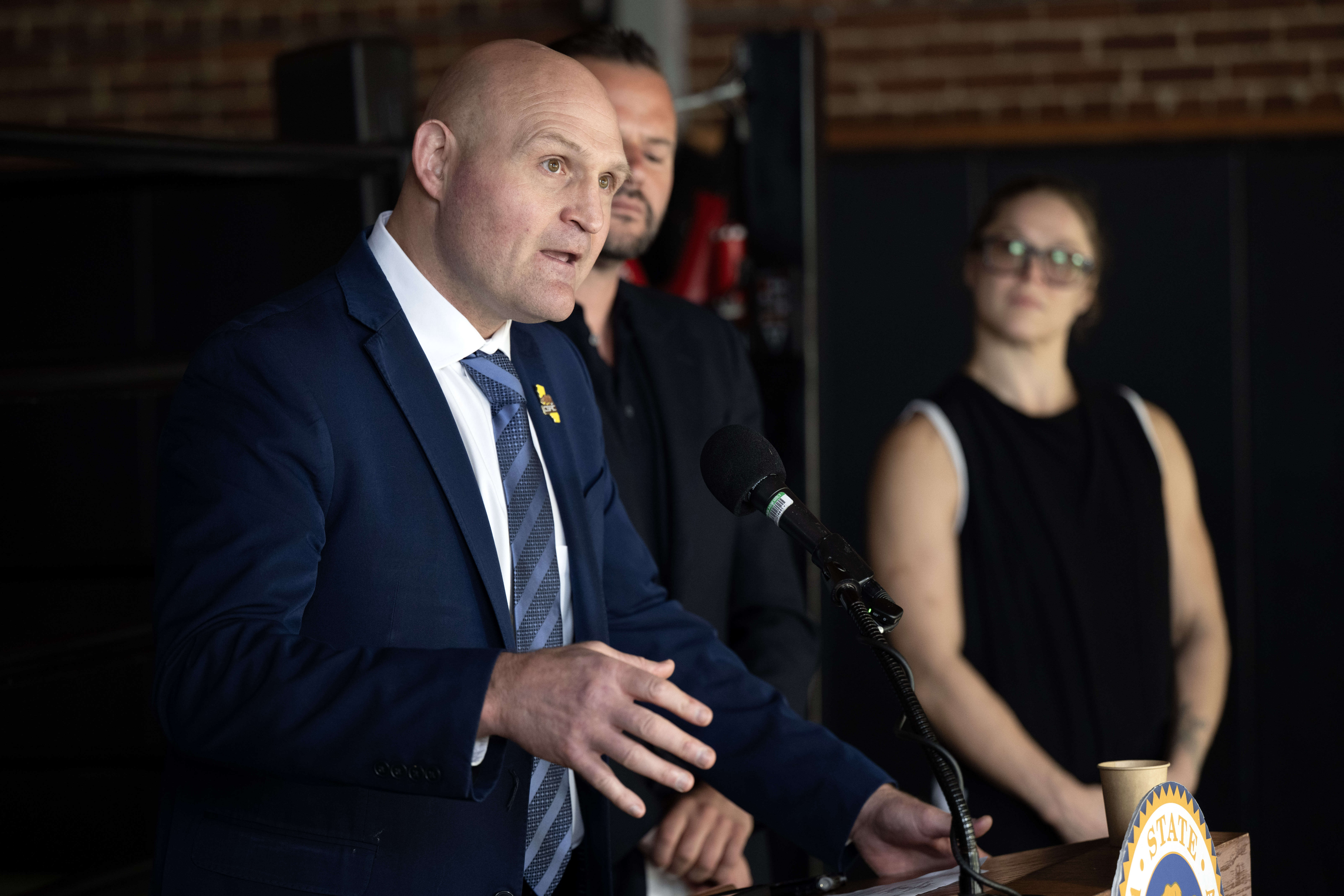 Andy Foster, Executive Officer for California State Athletic Commission, speaks...