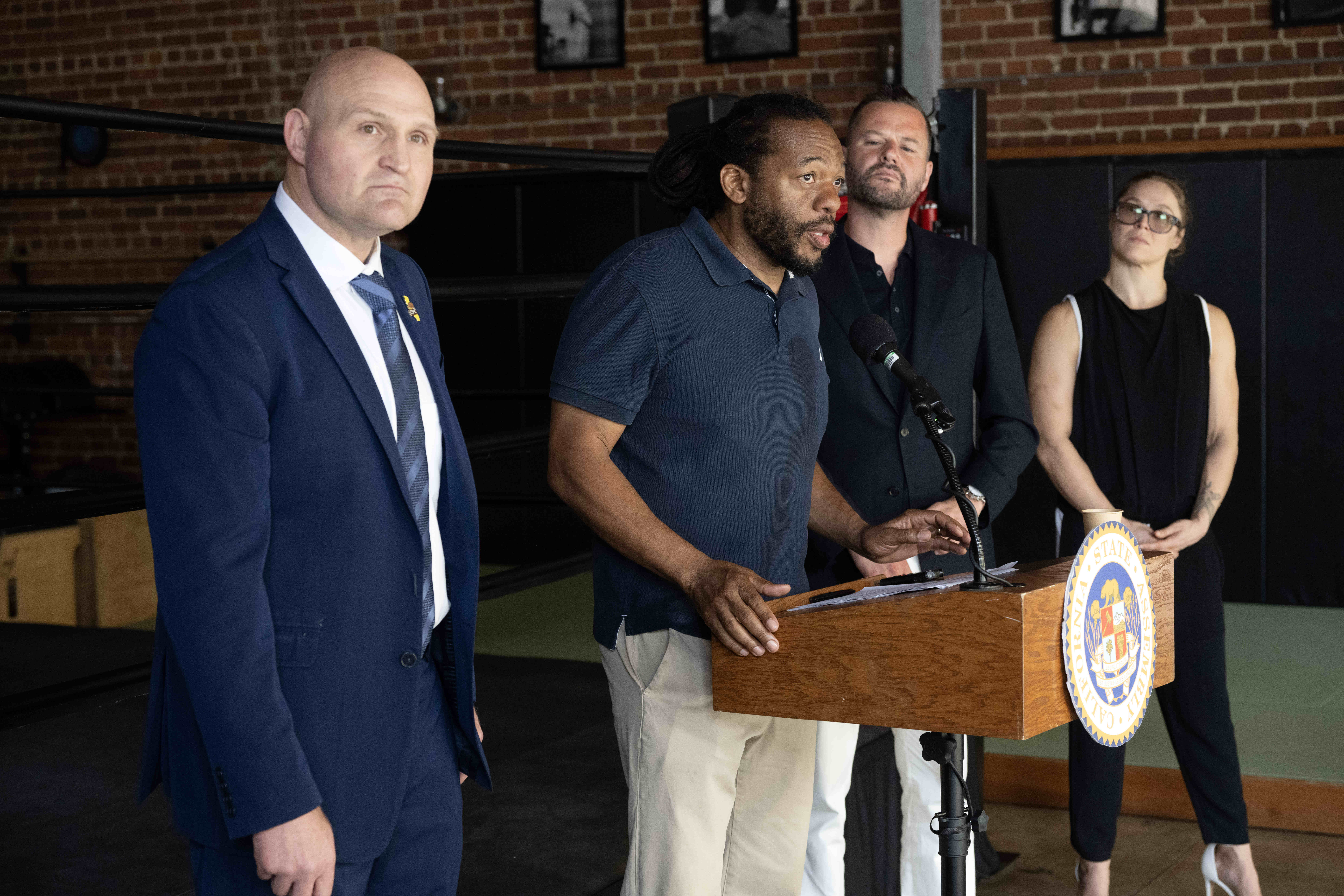 Herb Dean, Professional Mixed Martial Arts Referee speaks as Ronda...