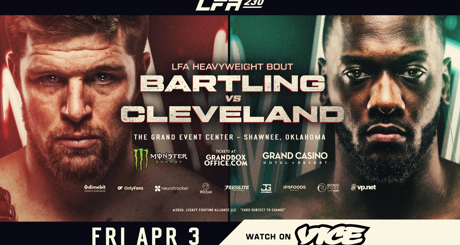 LFA 230 is our regional show of record this week. Come check out regional mma to make some picks, predictions & bets
