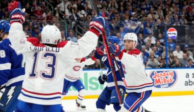 Canadiens v. Lightning: Slafkovsky nets hat trick in thrilling OT game one winner - CTV News