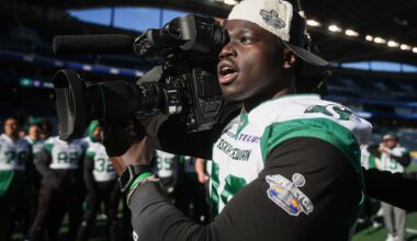 CFL suspends Roughriders’ Ajou for violating gender-based violence policy
