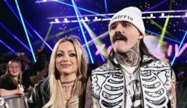 Liv Morgan and Dominik Mysterio making their entrance on Raw