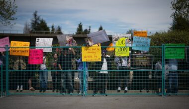 Dozens of protestors gather as Vancouver community marks one year since Lapu Lapu tragedy