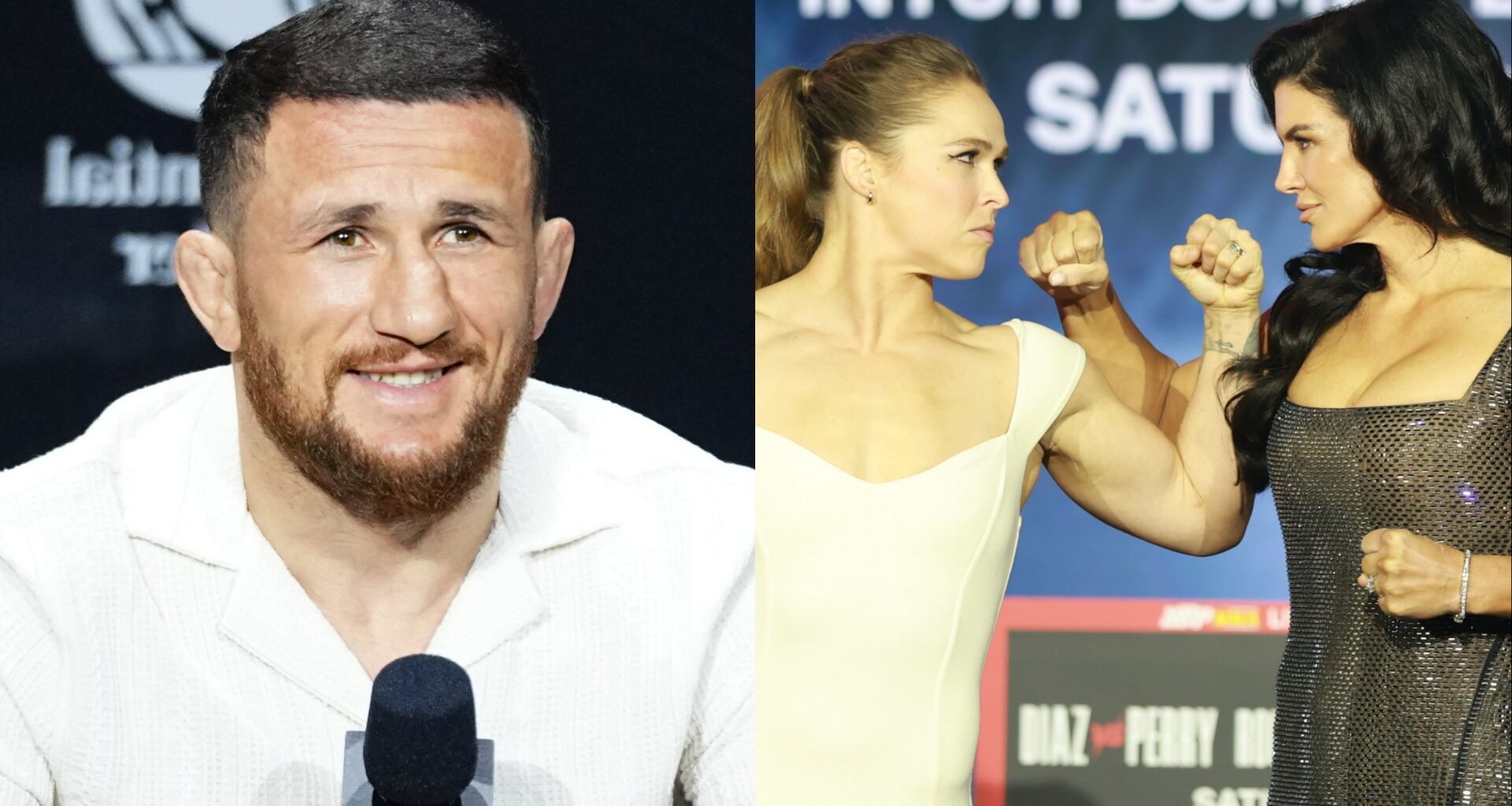 Merab Dvalishvili, Ronda Rousey and Gina Carano