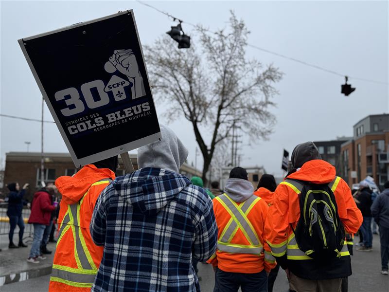Montreal blue-collar strike enters third day as large rally held at City Hall