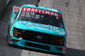 Muniz in his NASCAR truck