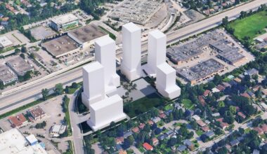 Rendering of a proposed development at 1101 Baxter Rd. Image credit: Regional Group