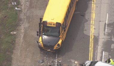 man dead, school bus driver injured