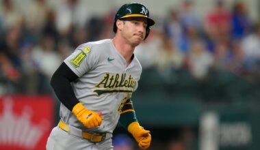 A's outfielder Brent Rooker exits game vs. Yankees in 1st inning