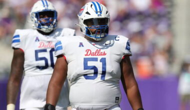 Saskatchewan Roughriders sign three-time all-conference SMU guard Justin Osborne