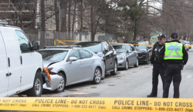 Pedestrian struck by van in East York