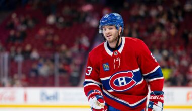 Montreal Canadiens D Noah Dobson ruled out after two periods against Blue Jackets