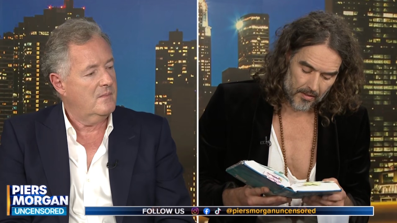 Russell Brand Struggles to Find Bible Passage