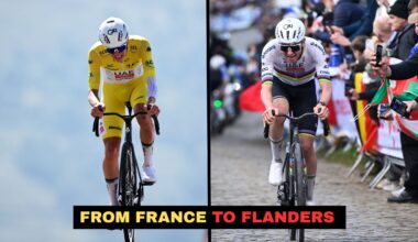 Pogačar transformation from Tour de France to Tour of Flanders