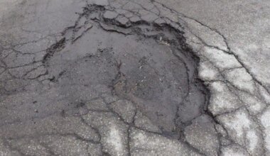 significant potholes found on mississauga main roads.