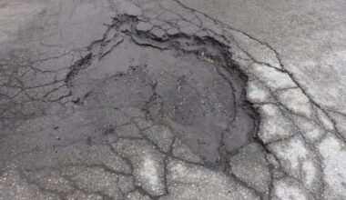 mississauga residents complain about construction trucks causing damage to roads.