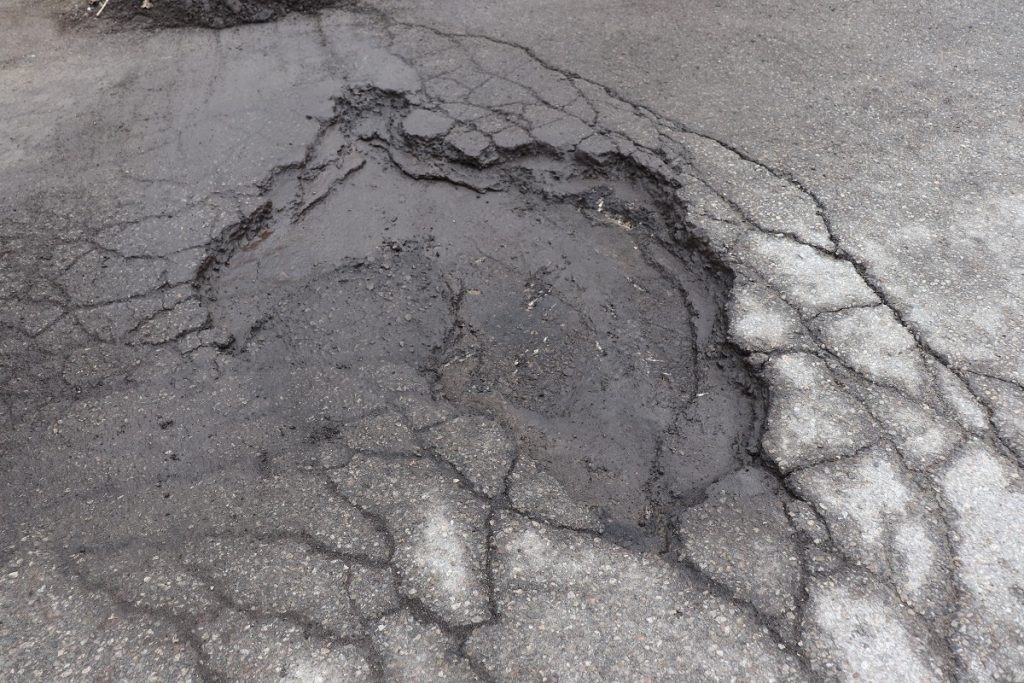 mississauga residents complain about construction trucks causing damage to roads.