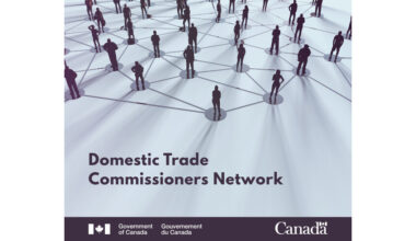 Government of Canada launches Domestic Trade Commissioners Network to promote internal trade & opportunities to businesses