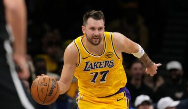 Luka Doncic exits Los Angeles Lakers' game in OKC with hamstring strain