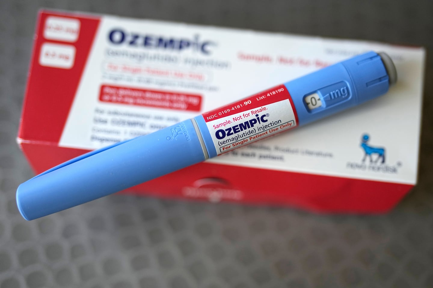 The injectable drug Ozempic is shown in Houston.